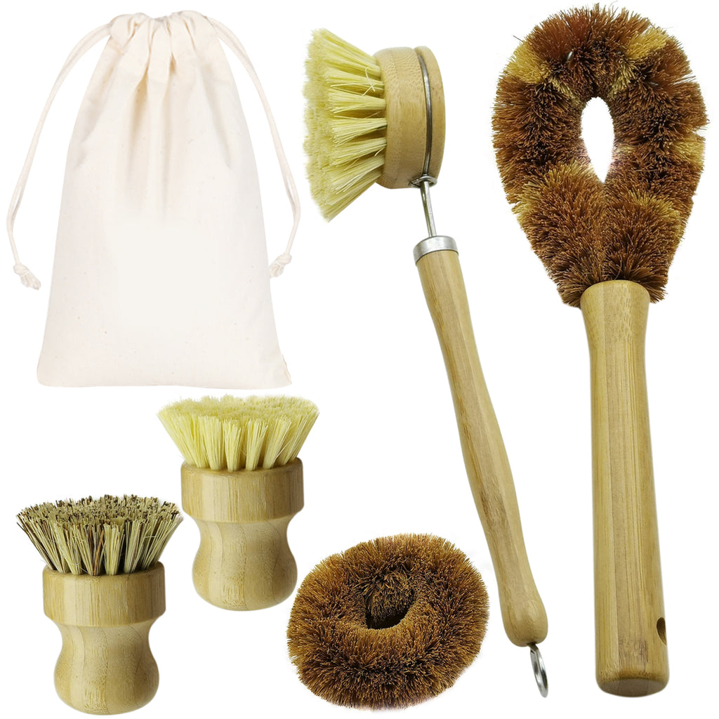 Natural Dish Scrub Brush  Basic Goods Trading Co. – Net Zero Co.